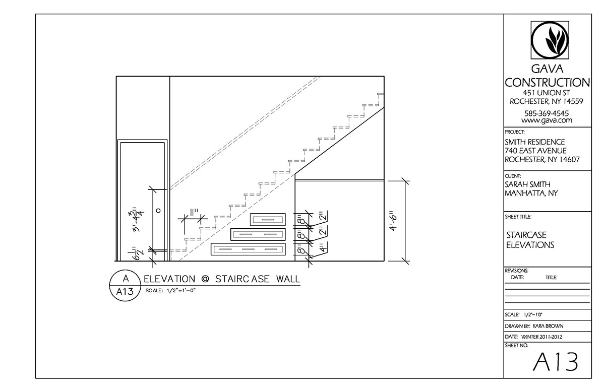 Space Planning Residential Design Elevations sections Millwork Details