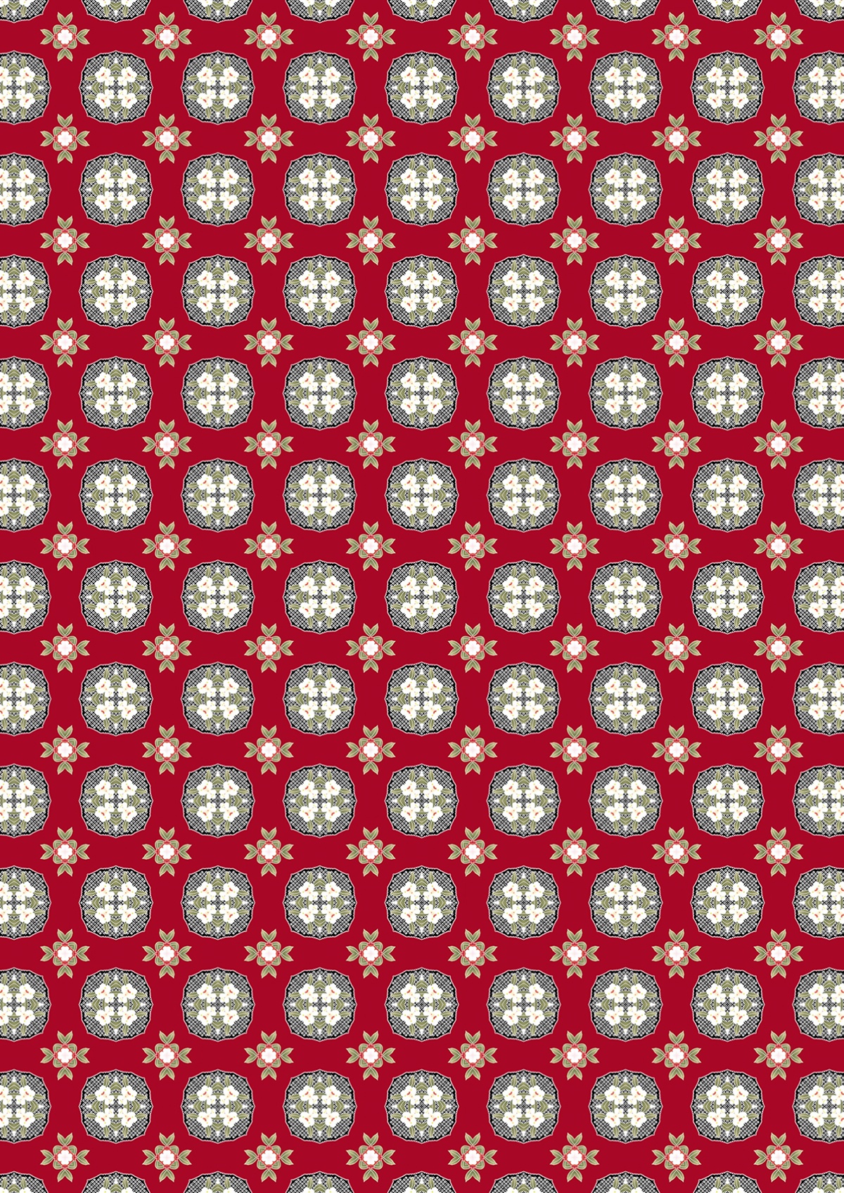 japan pattern geometric kaleidoscope floral design