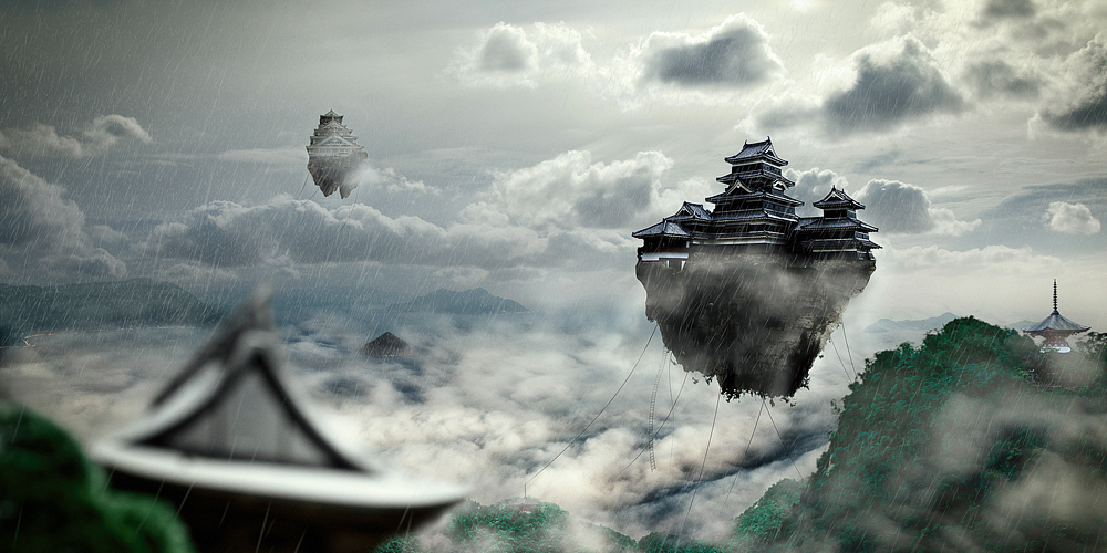 photomanipulation japan Composite Landscape surreal fantasy fantastical nathan spotts spotts photoshop concept art