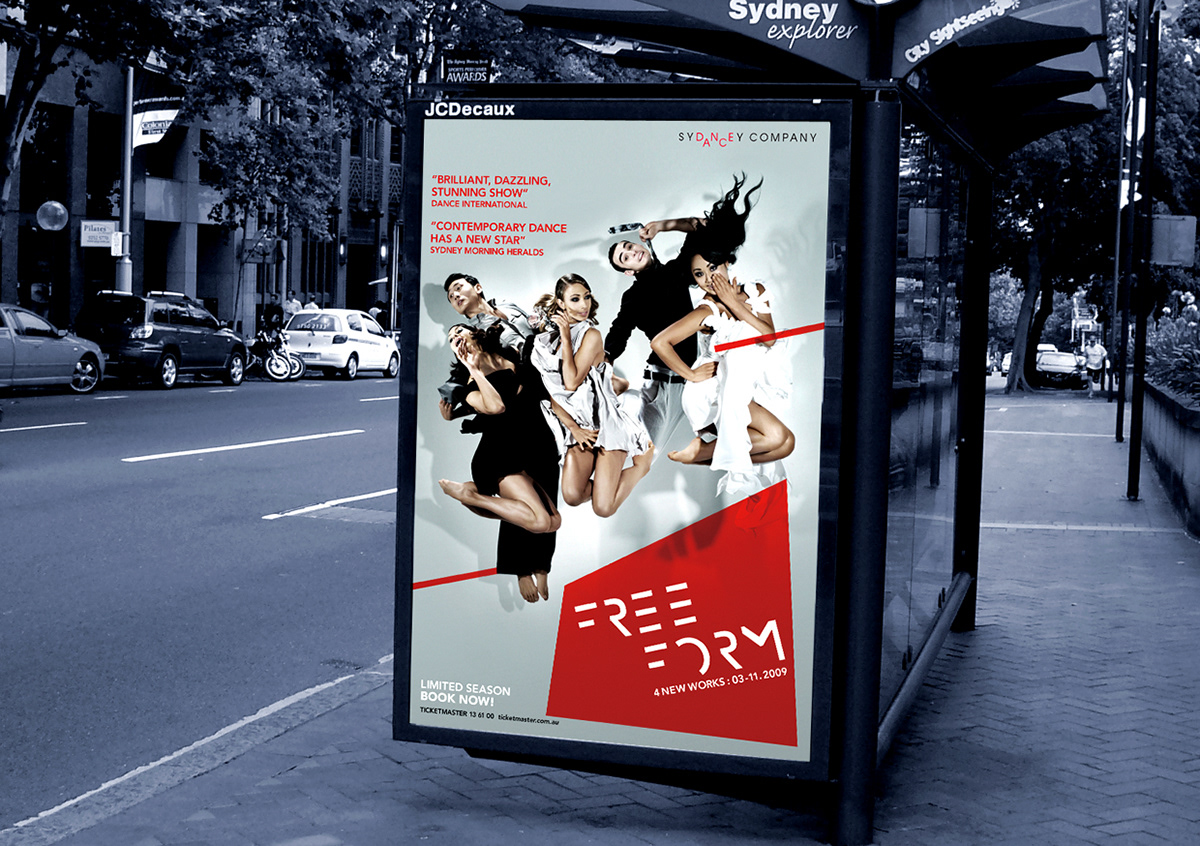 identity print brochure poster Sydney Dance Company design