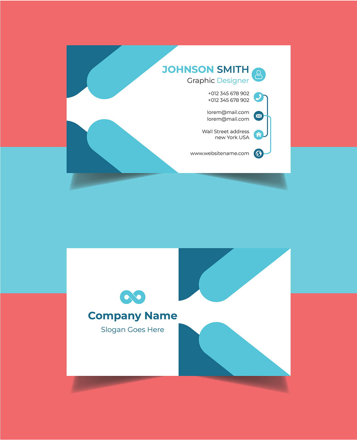 business card clean corporate depth field Mockup modern objects of