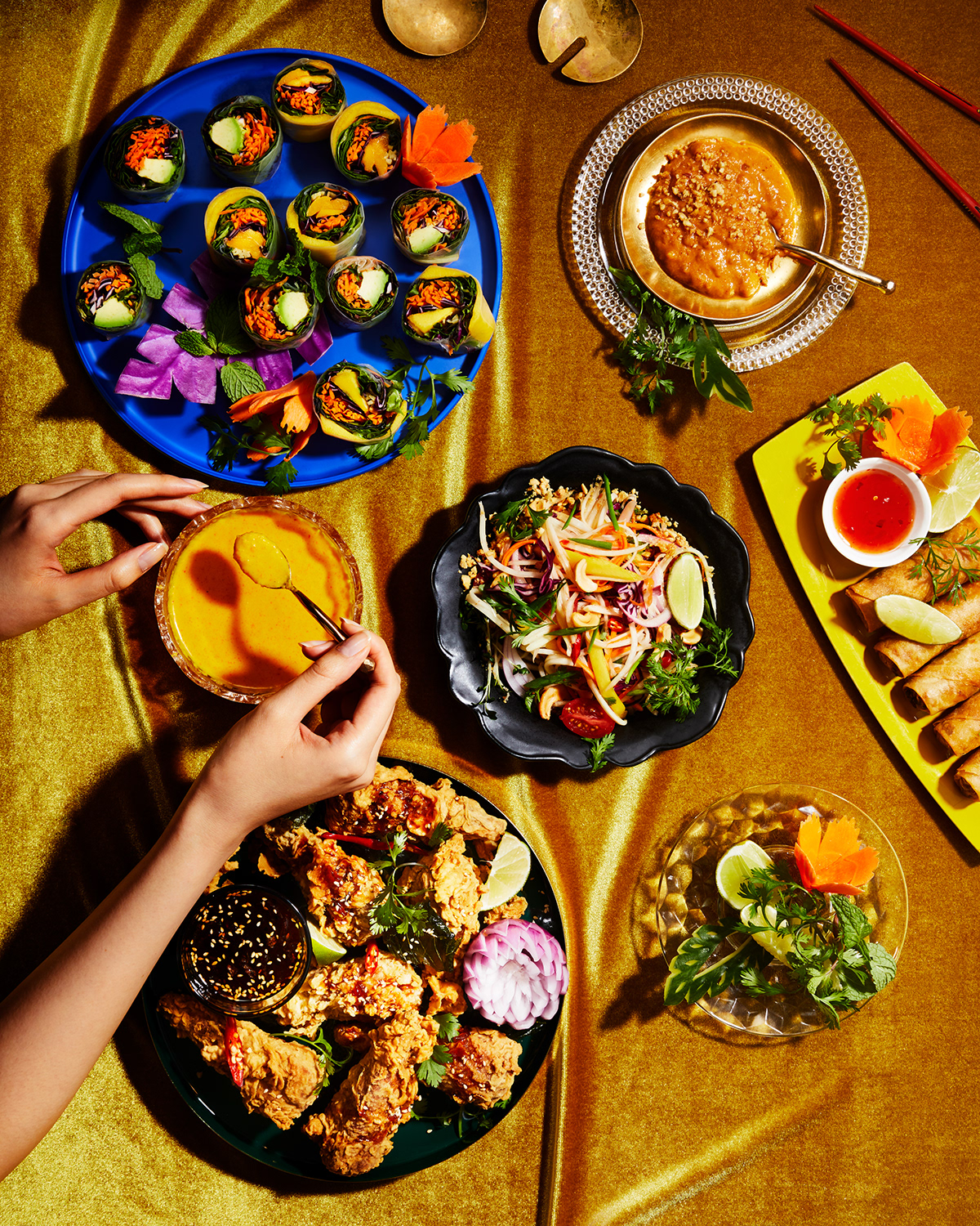 colorful editorial Food  food photography nyc Plant Based restaurant Thai thai food vegan