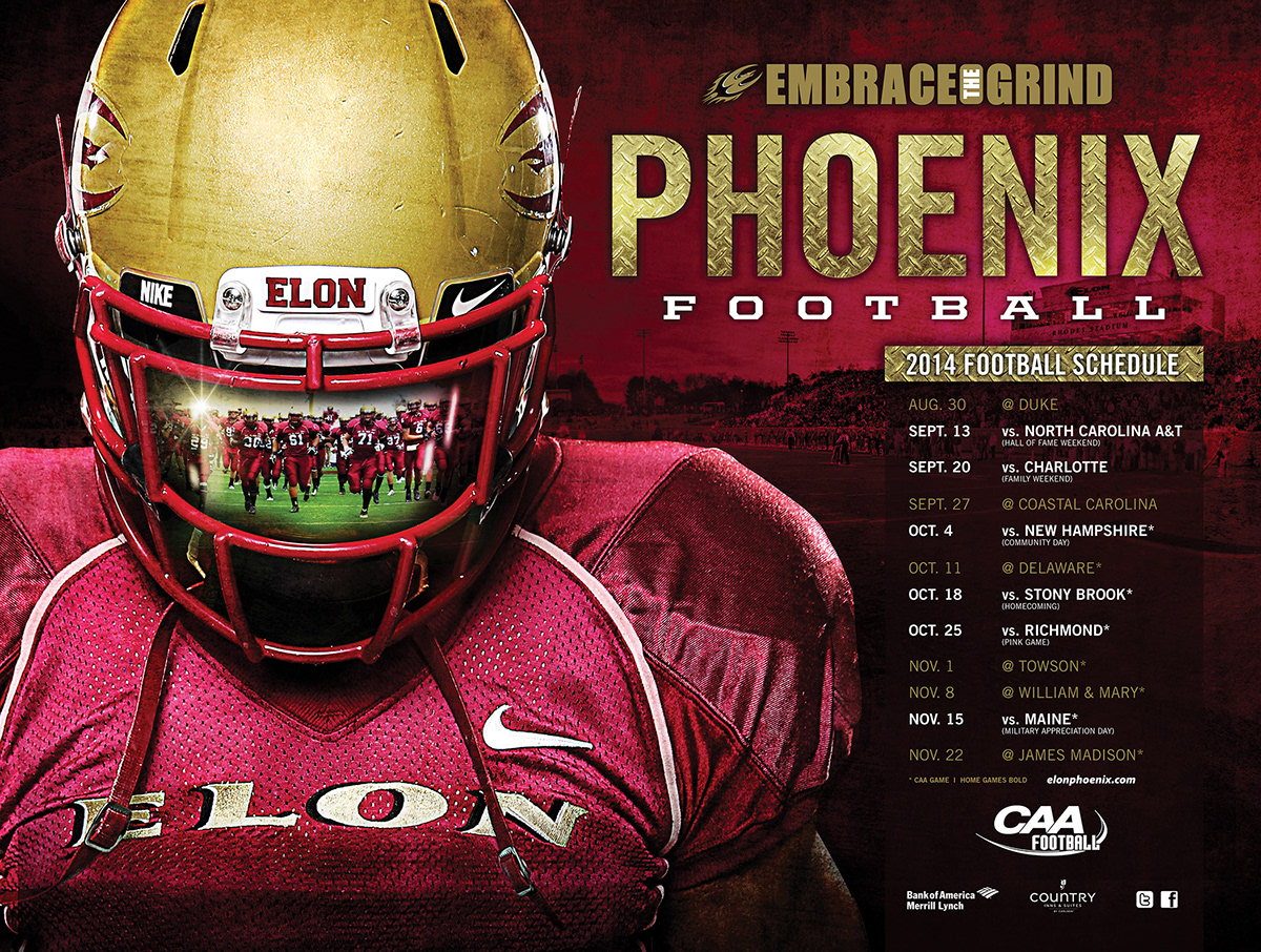 sports college football elon schedule red yellow