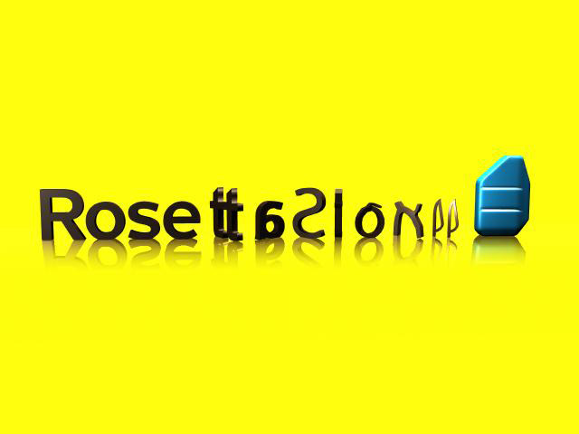 rosetta stone logo rolling transform
