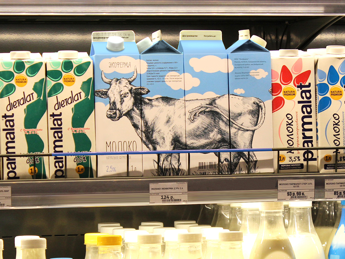 milk Pack eco Packaging cow art Drawing  ink drink