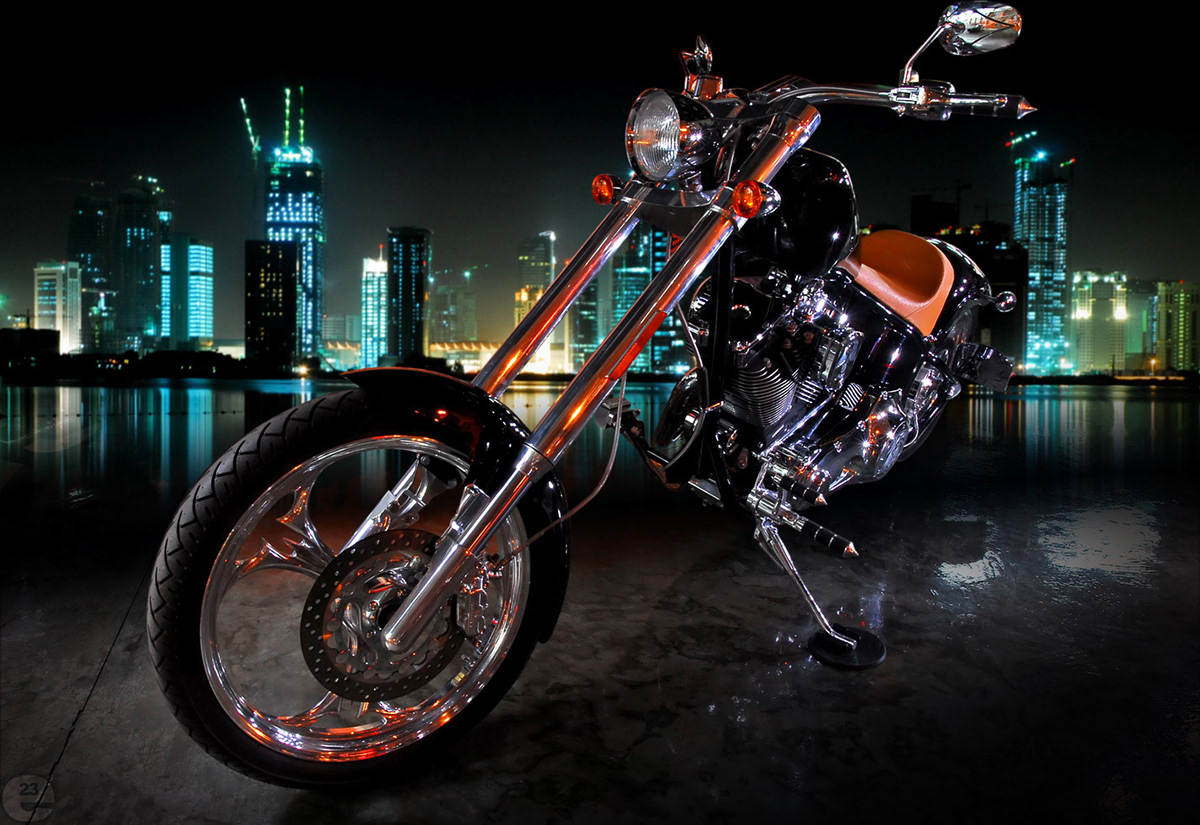 chopper Harley Davidson motorbike motorcycle