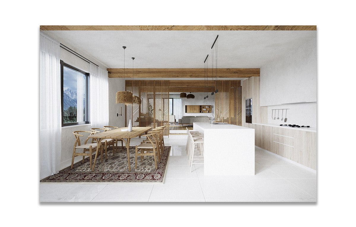 3dsmax adobephotoshop design dwelling home inspiration Interior Nature stone wood