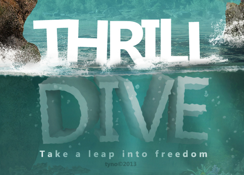 diving cliff Thrill dive sport extreme freedom photomanipulation design tyno digital