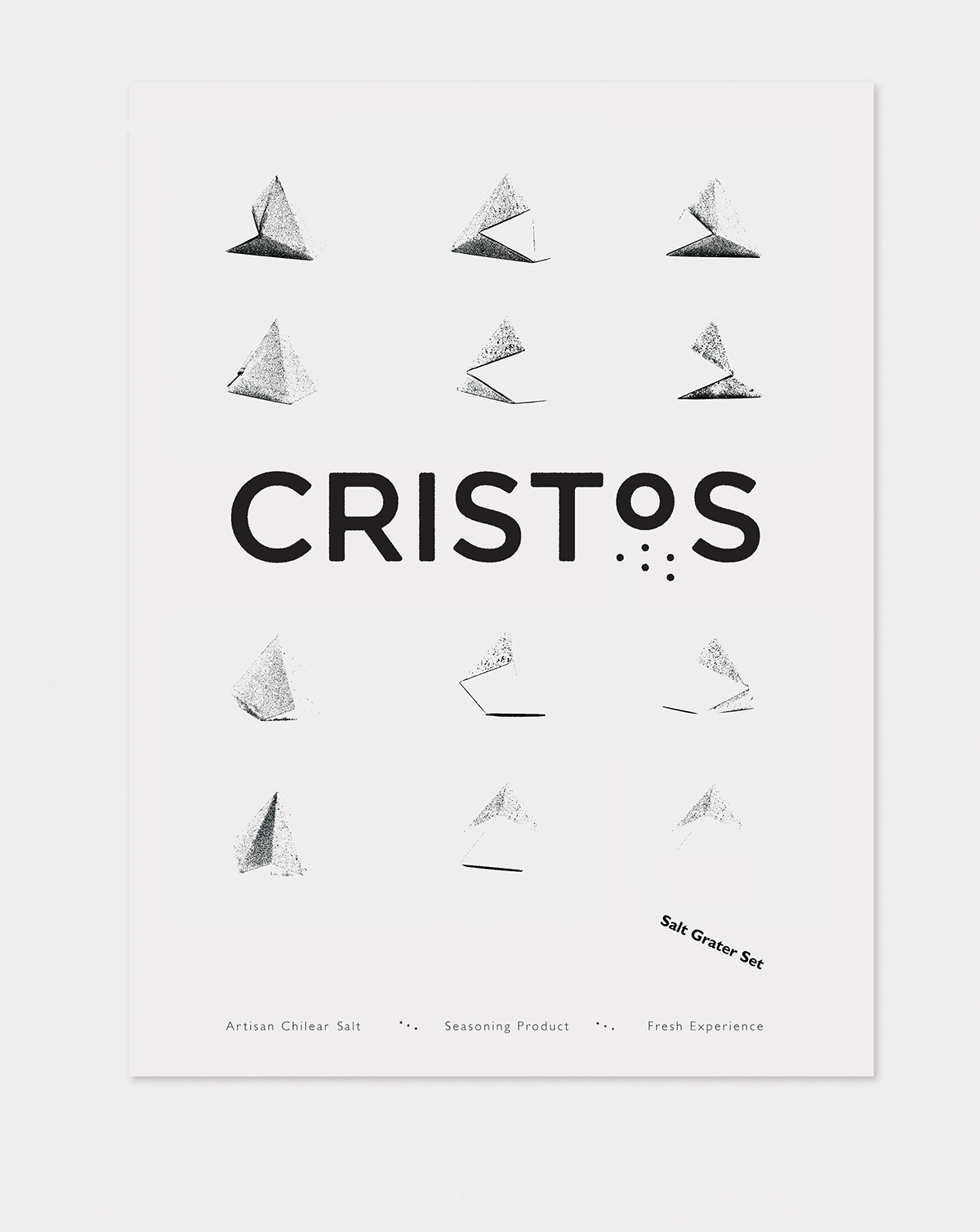 Cristos chilean Salt Packaging branding  product design  grater salt flat