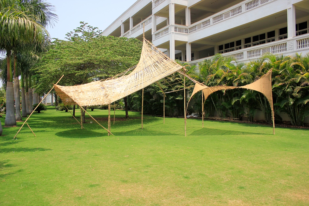 bamboo outdoor structure social Landscape Aditi pimprikar chirag shah Pinakee Naik materials open elective