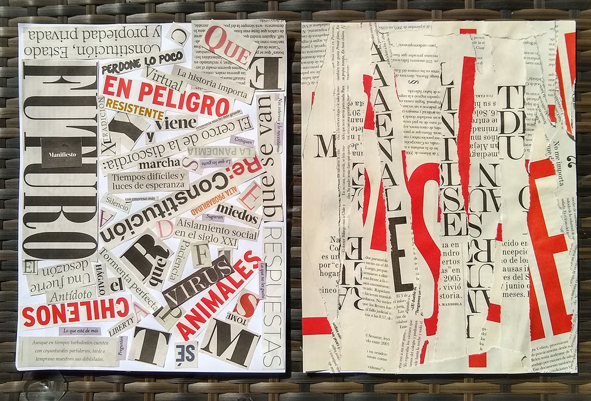collage Dada dadaismo Sename diario handwork manualidad paper