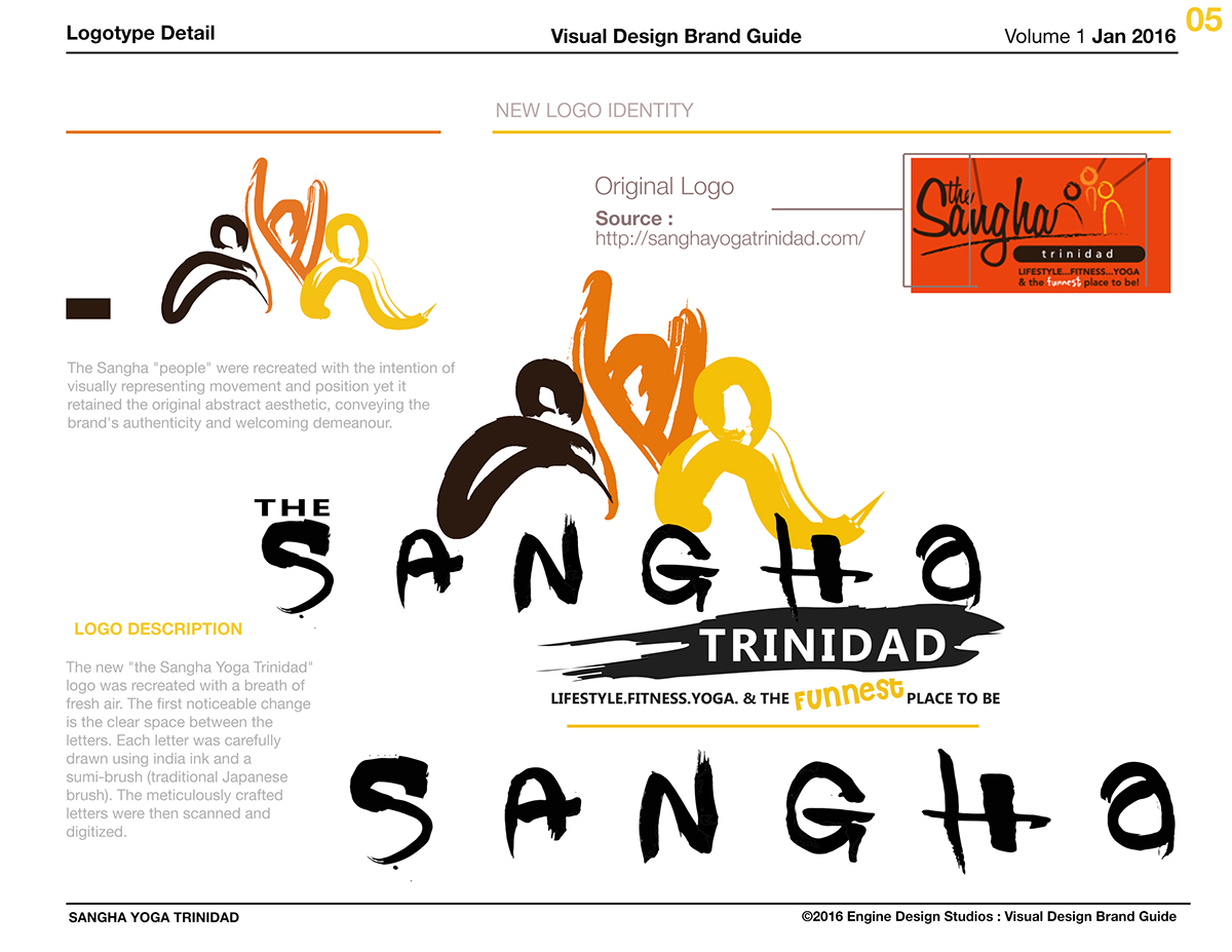 Sangha Yoga Trinidad yoga studio branding yoga lifestyle fitness Yoga brand identity Trinidad Trinidad Yoga engine design engine design studios