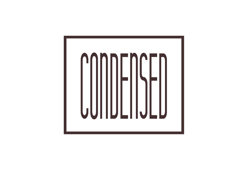 type condensed sans serif design