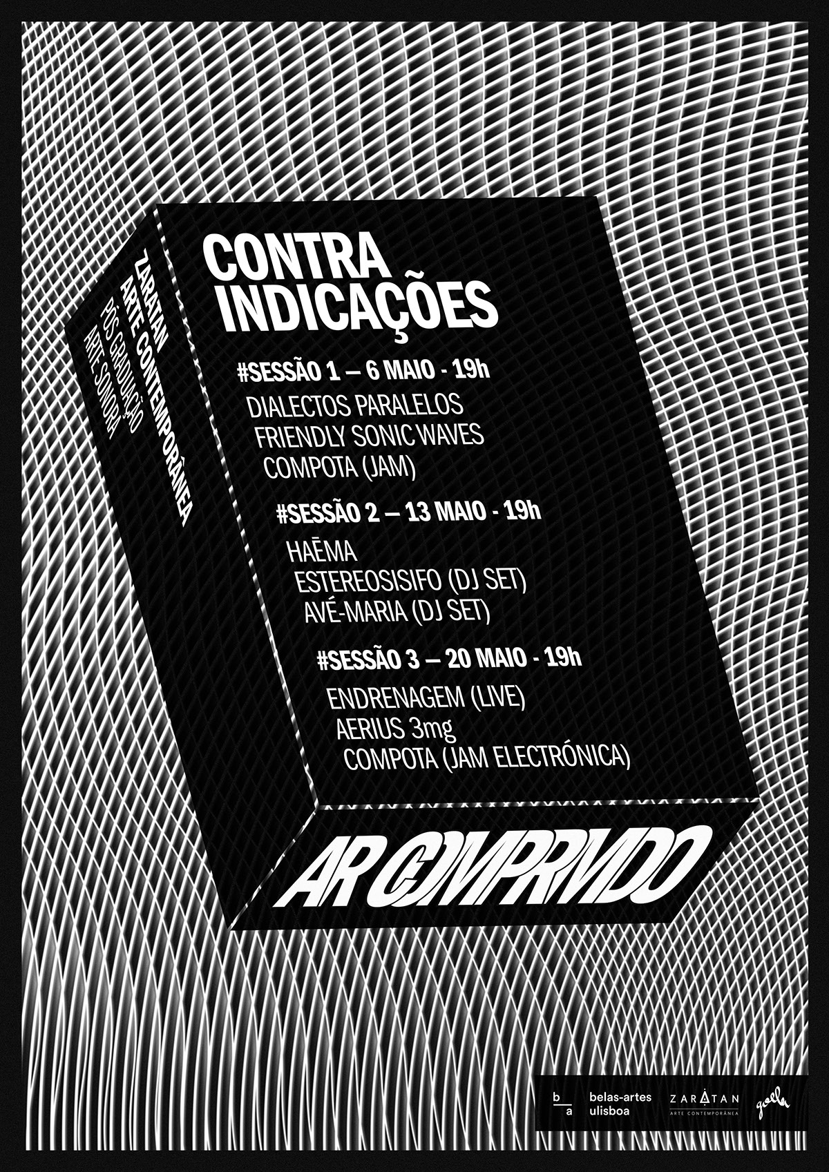Exhibition  poster typography   sound music design sound art Lisbon wave trip