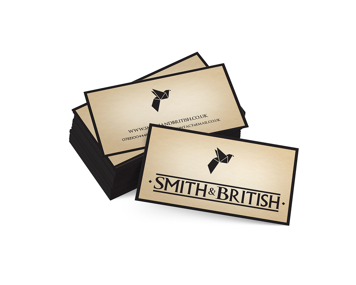 Smith and British origami  wip logo Logo Design bird chairs typography design