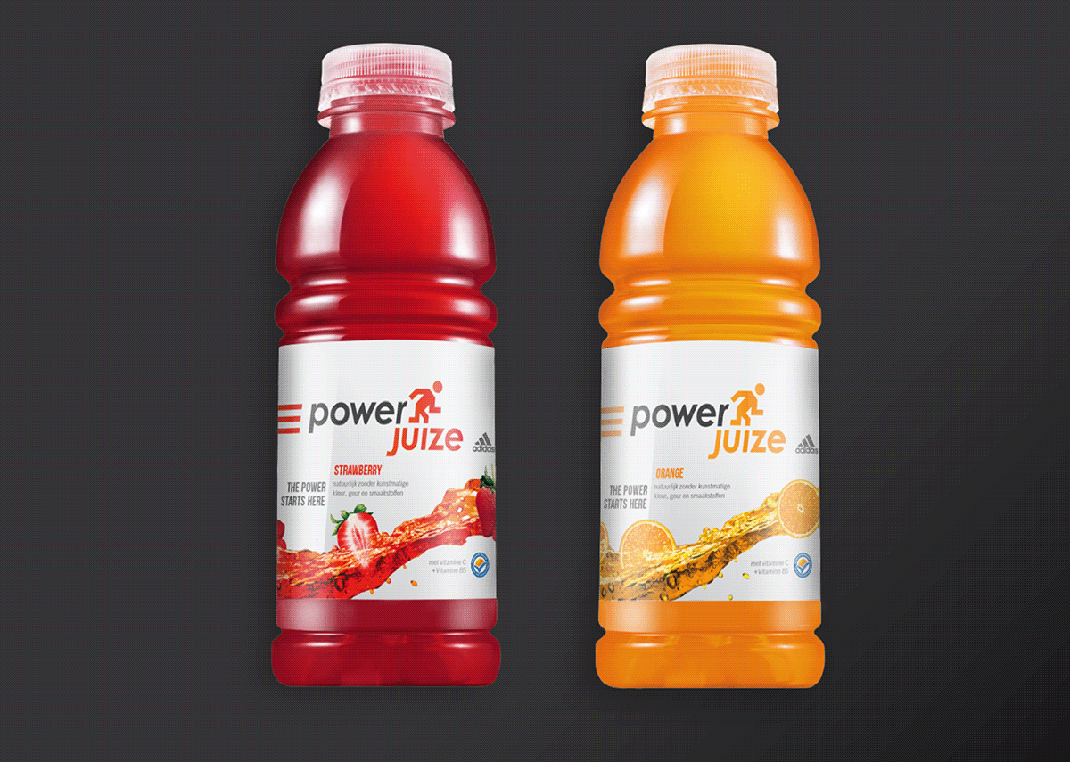 powerjuize brand adidas subway product promoting drink sport juize smoothie graphic design Project schoolproject logo