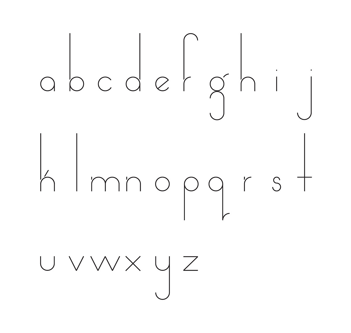 Typeface cherry long font thin