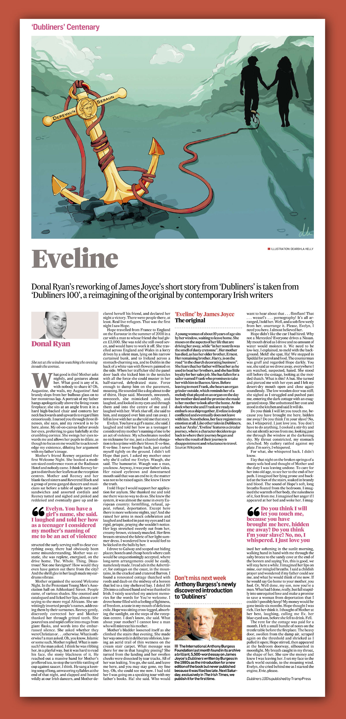 Editorial Illustration james joyce dubliners eveline donal ryan