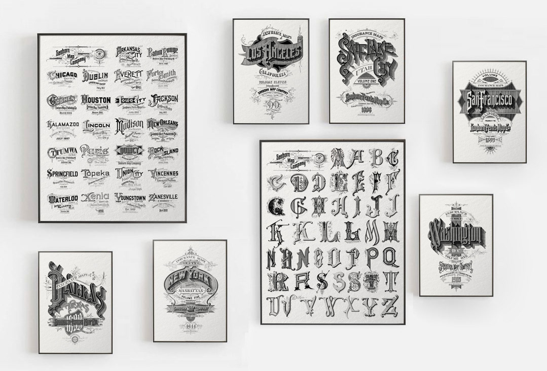 letterpress print sanborn maps