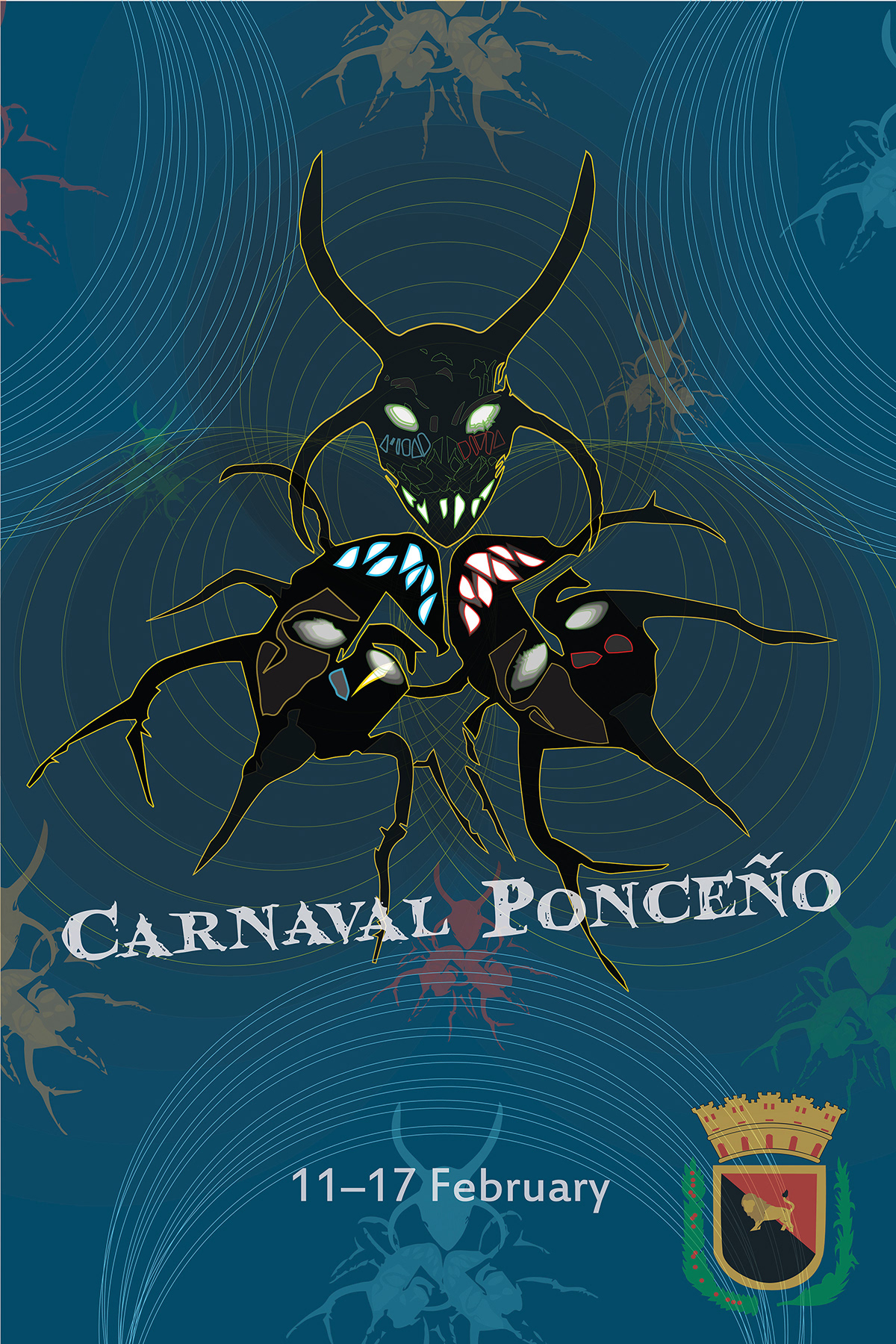 Carnaval ponce Ponceno Carnaval Ponceño puerto rico Vejigantes Illustrator vector digital