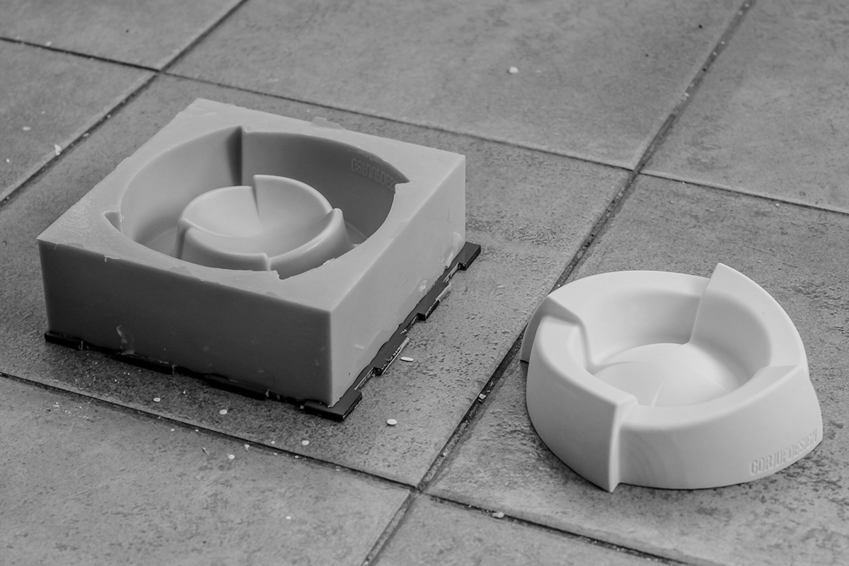ashtray cigarette concrete smoking gorjupdesign slovenia Slovenija designer design ash tobacco gorjup silicone cast 3D