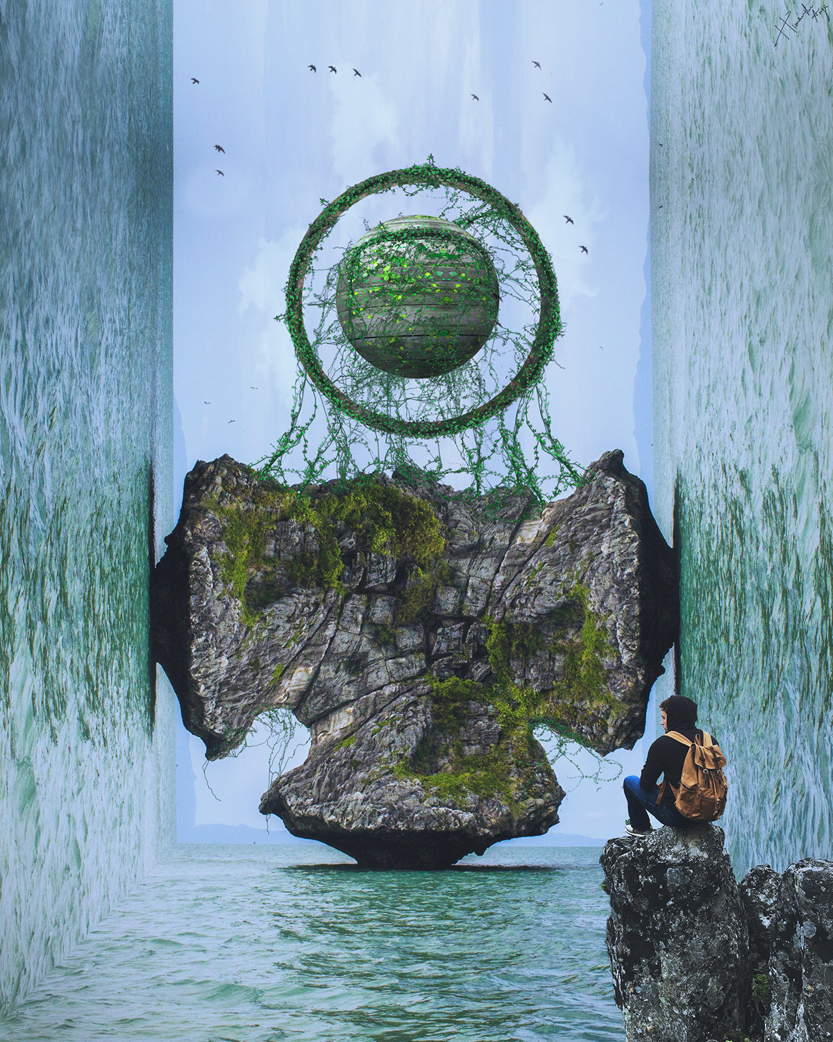 water gravity Mindfuck art extraordinary imaginative visual digital design Fall
