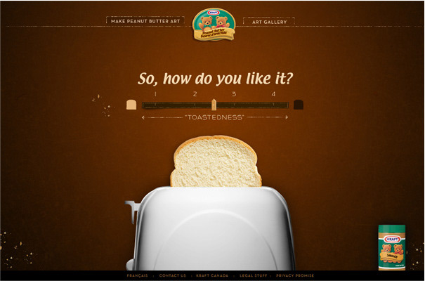 Kraft peanut butter microsite Create play cpg