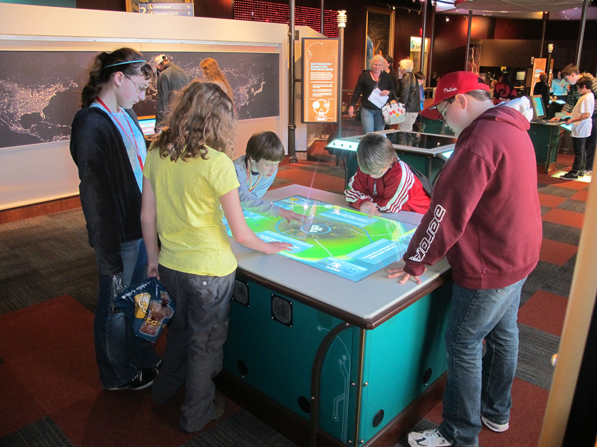 Touchtable franklin institute electricity carbon footprint museum Power consumption Power Hungry science center touchscreen
