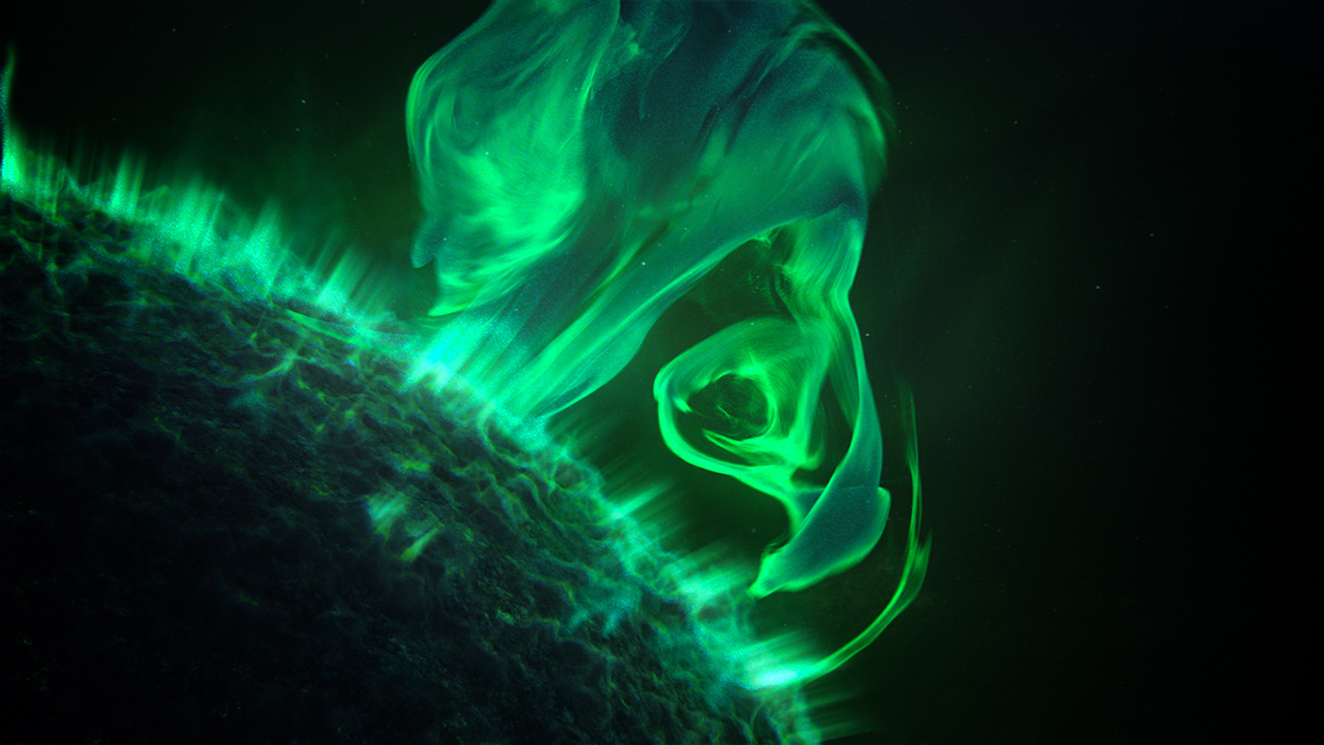 Tendril 3d animation Aurora Borealis vfx Nike 3d render