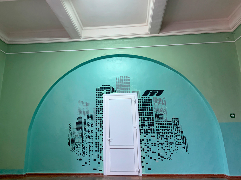 Urban city Street architecture interior design  k25artdesign gomel belarus graphic design  Mural