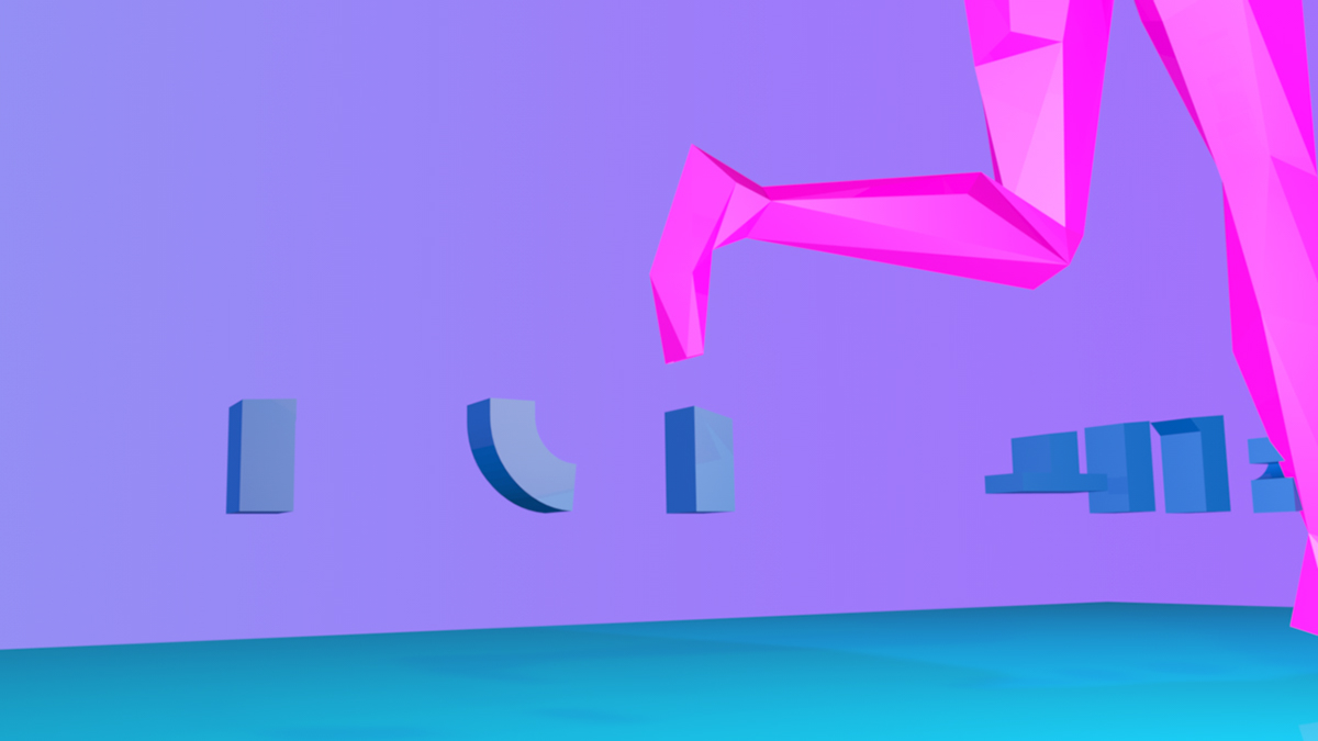 cinema4d run motion 3D lowpoly Low Poly
