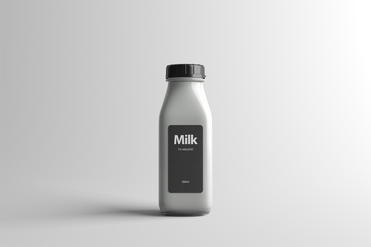 Download Milk Bottle Packaging Mock-Up on Behance