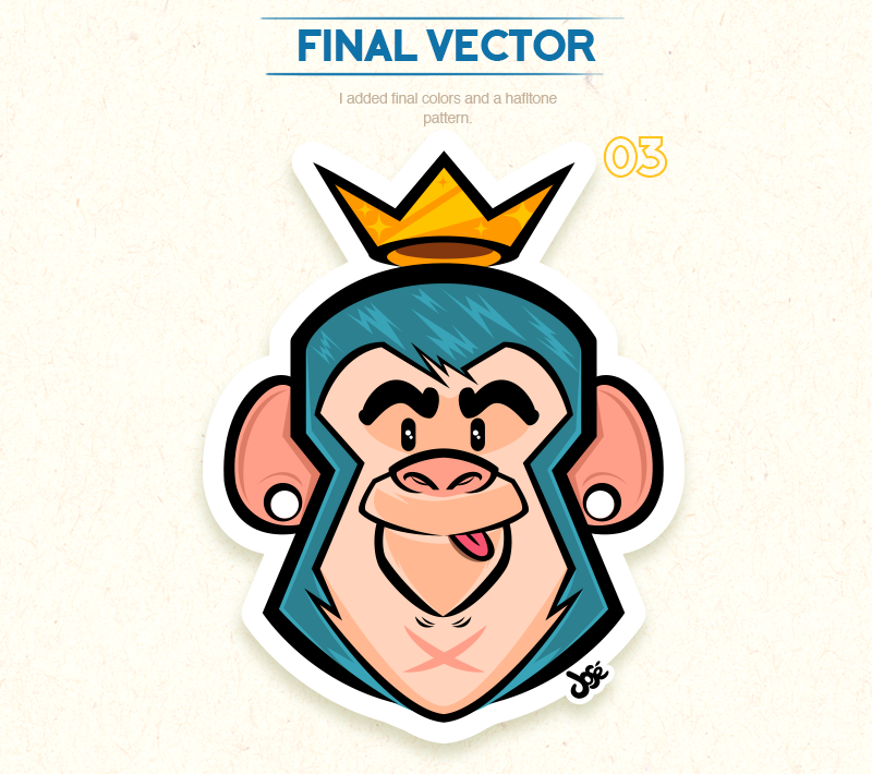 ILLUSTRATION  monkey sticker Illustrator vinylsticker vinyl cute characterdesign