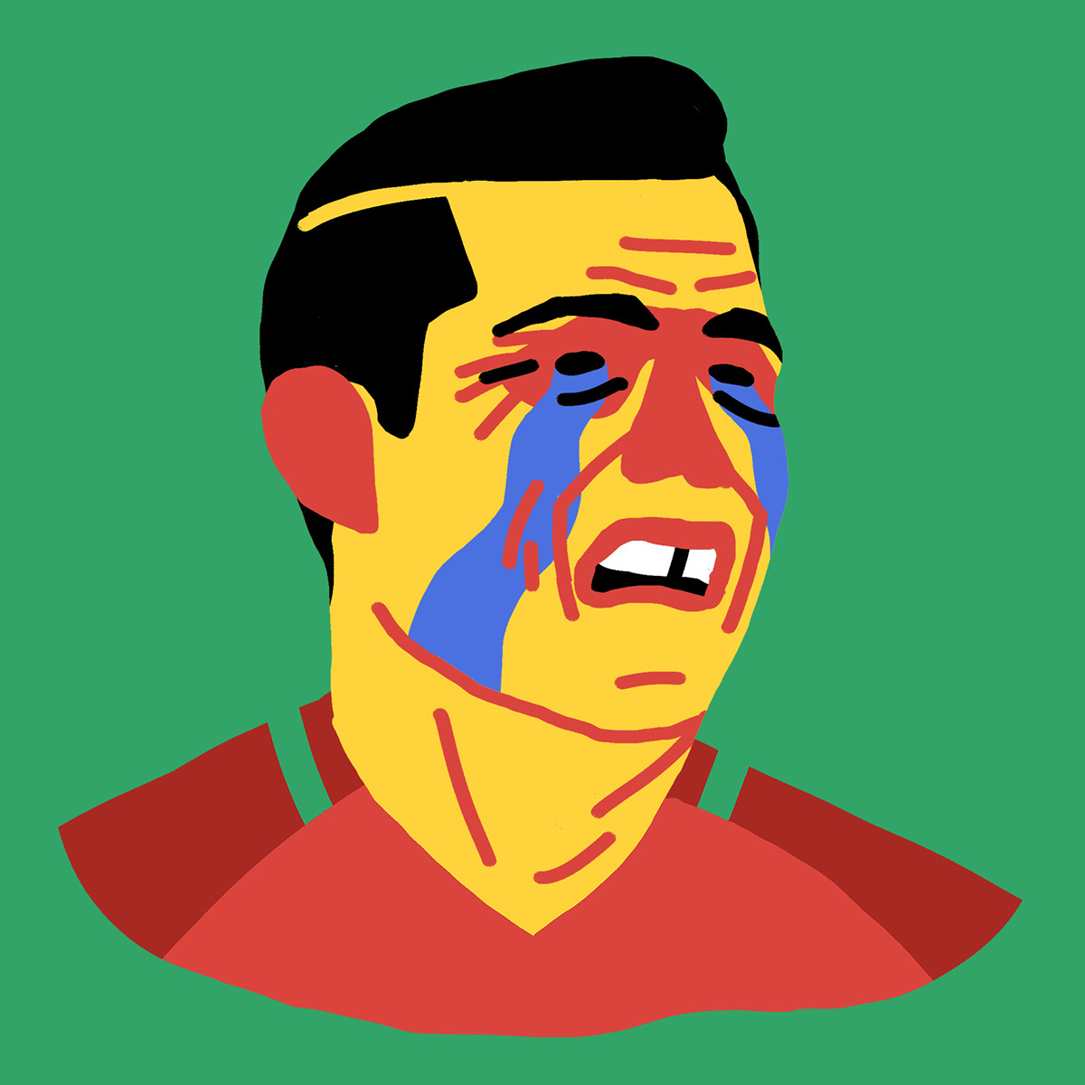 football print digital editorial ILLUSTRATION  sport euro 2016 emotion colour shape