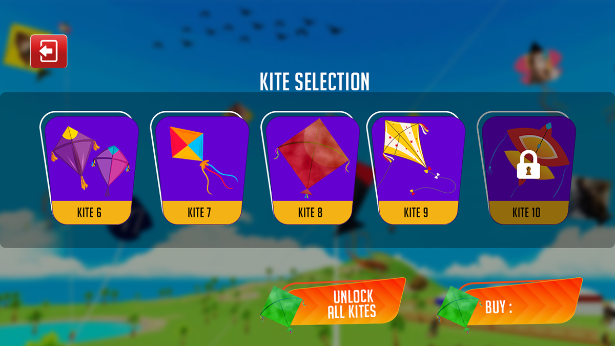 game ui game Kite game design  Render photoshop Illustrator Graphic Designer UI