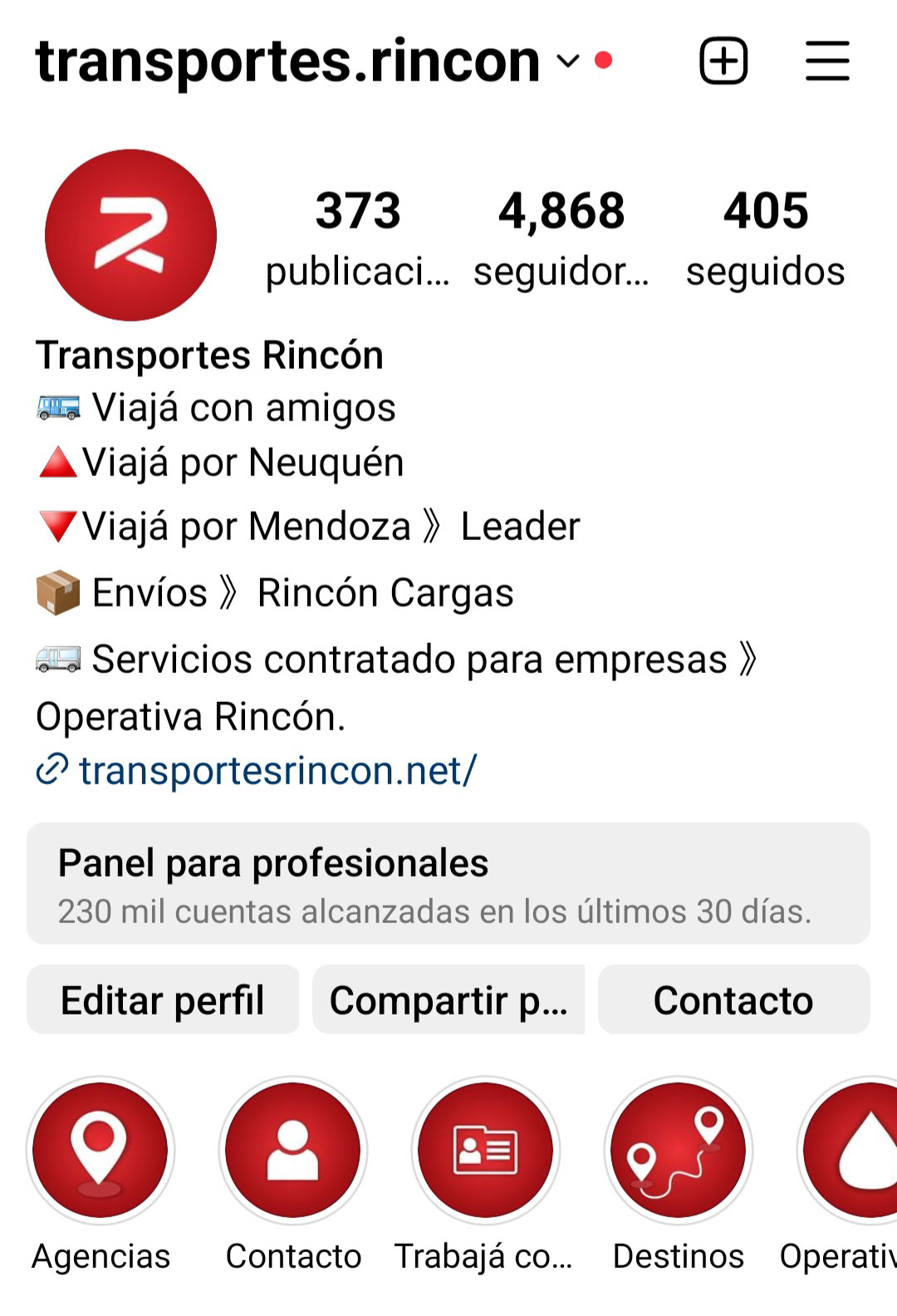 instagram redessociales Socialmedia communitymanager transporte neuquen argentina