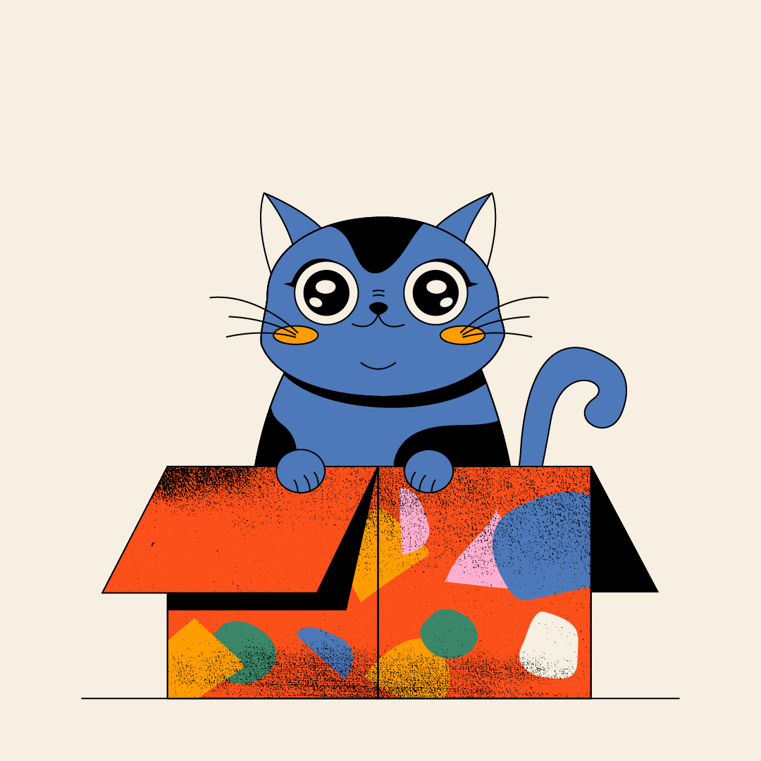 adobe illustrator blue Cat Character Character design  digital illustration Drawing  Fun kitty vector