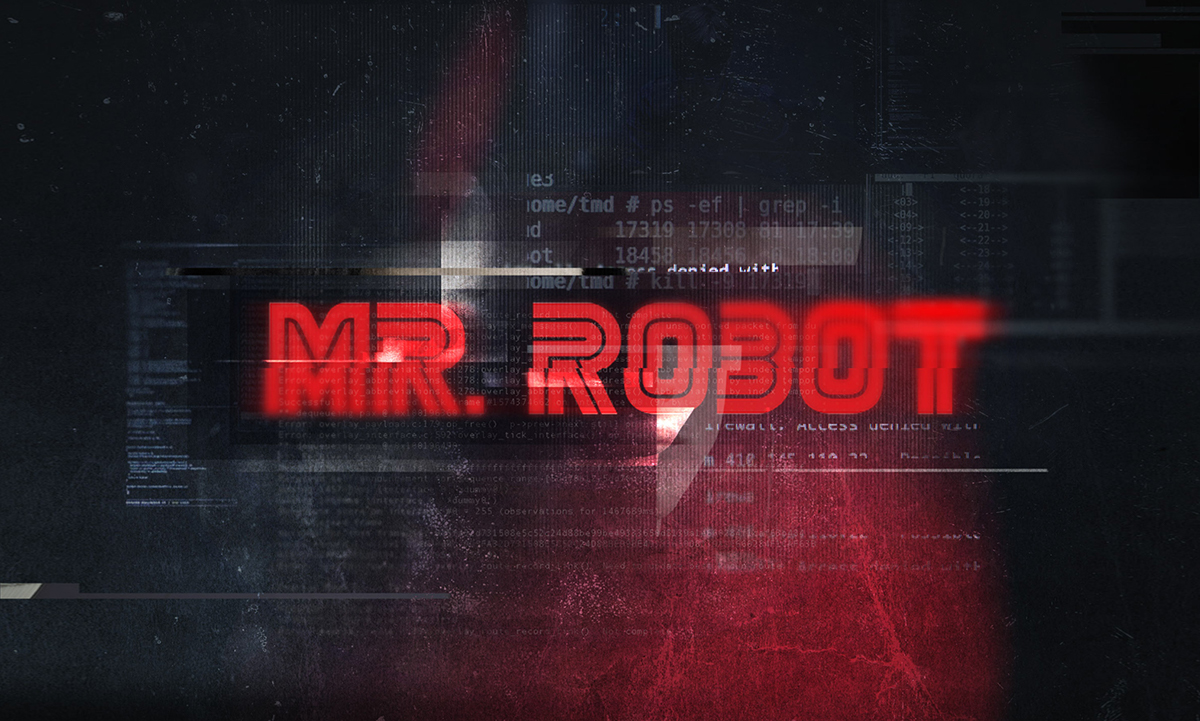 Mr Robot Style Frames screen Main title tv series digital motion Glitch