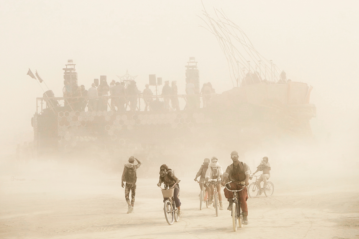 Burning Man burning man black rock city nevada festival fire dust