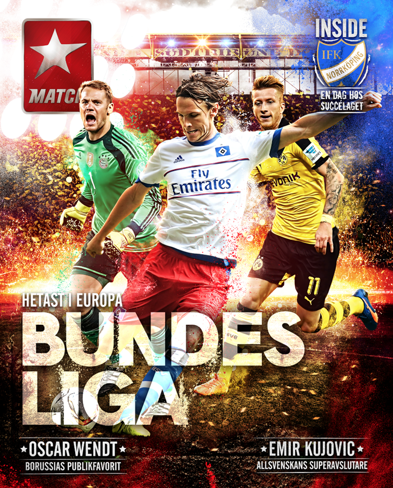 cover design bundesliga soccer football magazine