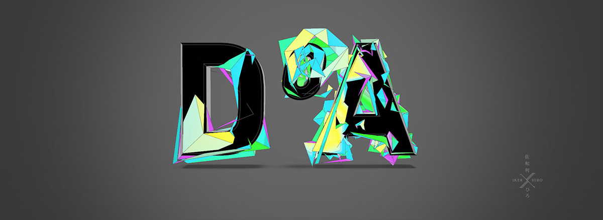 iker  iker hiro DOA designers asia Designers of asia Logo Formation  logo  animation  logo animation motion graphic 3D c4d experimental