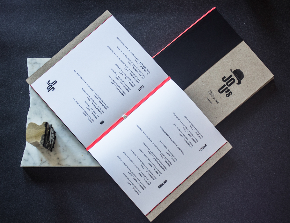 craft binding graphic restaurant book menu