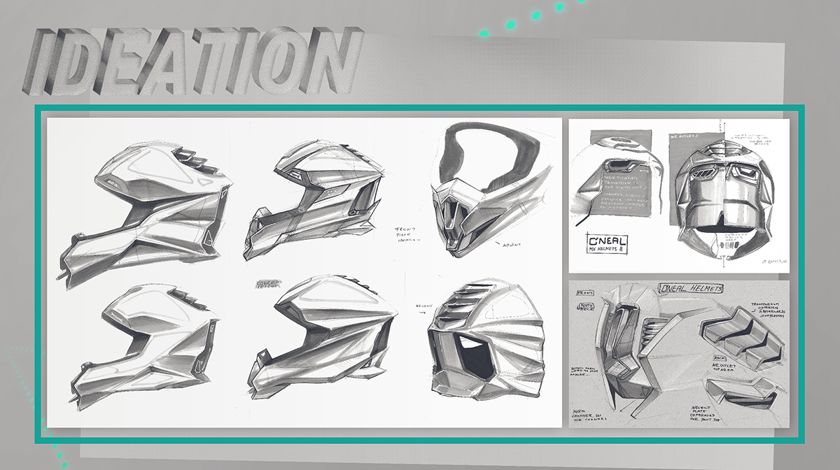 Helmet Helm o'neal oneal Motocross mx Alias kamuii industrialdesign productdesign hardsurfacemodelling