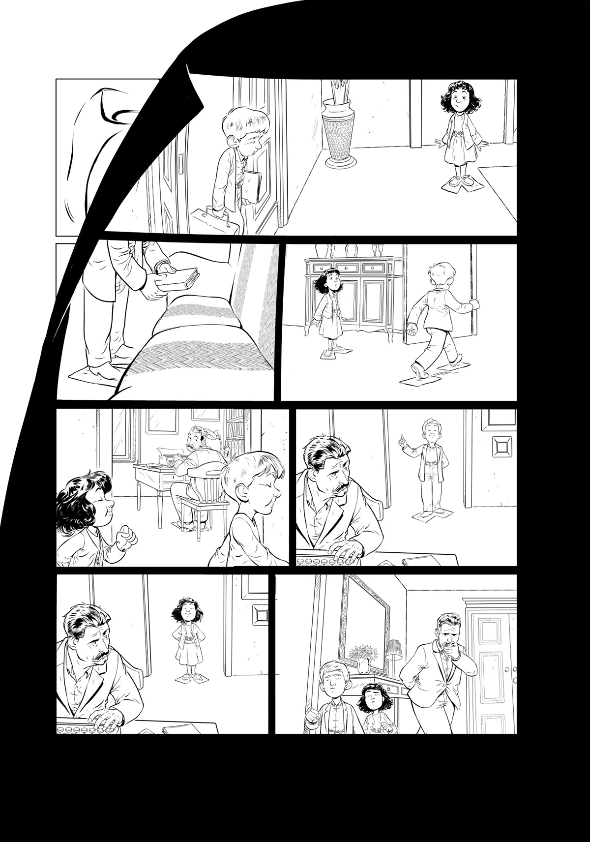 comic digitalart ink storyboard storytelling   black and white CLIP STUDIO PAINT Drawing  artwork ComicArt