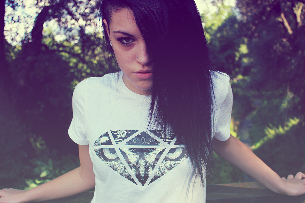 blacknd Clothing t-shirt design owl diamond  women woman womens wear street fashion