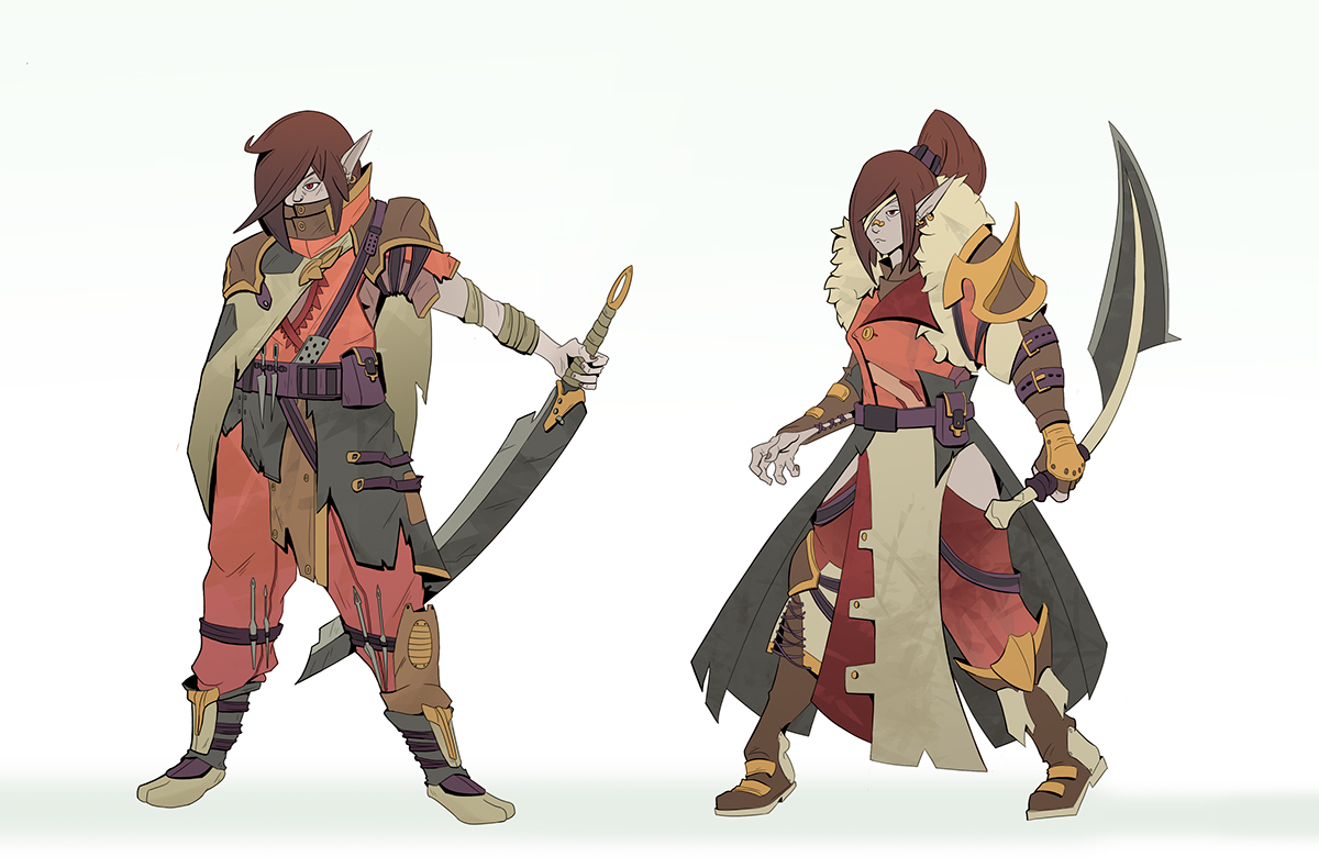 fantasy warriors theif Sword desert Game Art concept art concept Character Character design 