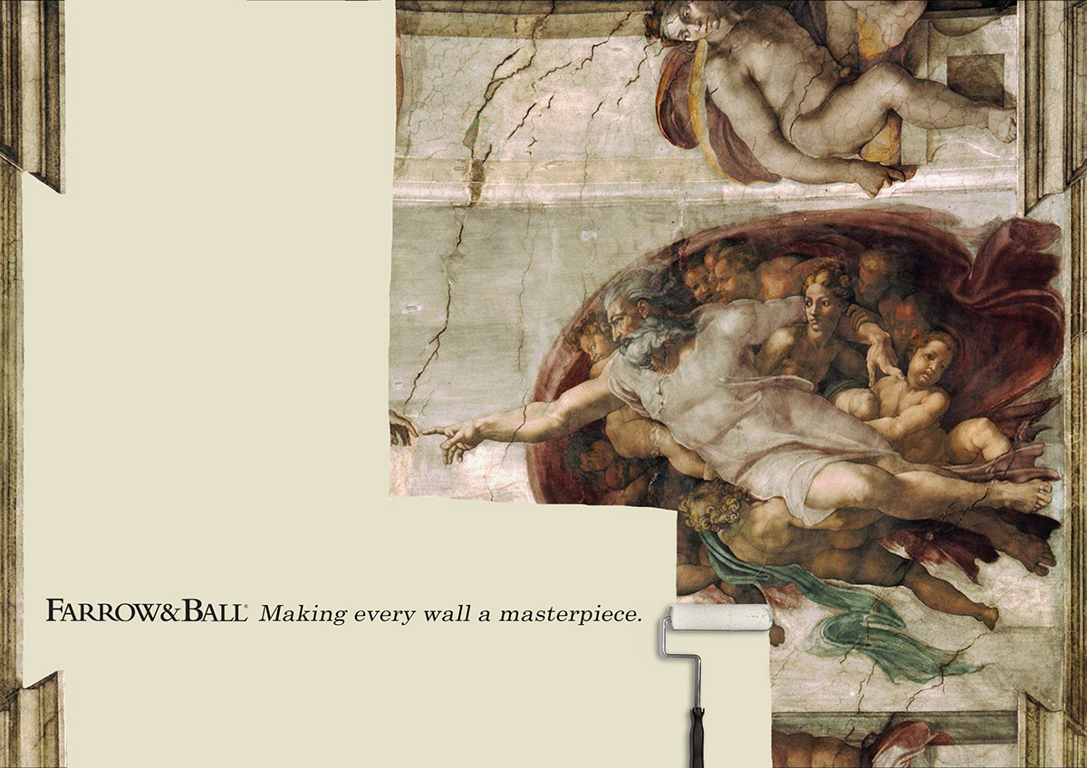 Art Director creative ads farrow&ball Every wall Masterpiece