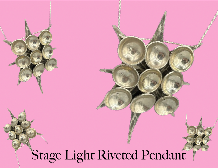 jewelry pendant punk silver light Jeweler design fabrication rivets