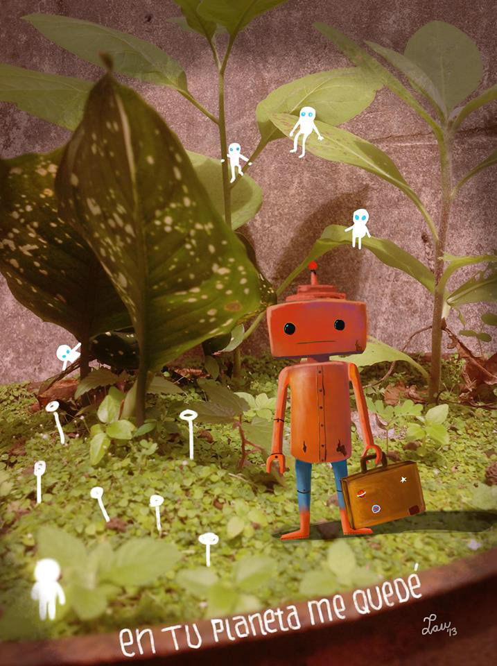 iPad procreate app paint stylus robot planet song zoe Love Plant garden