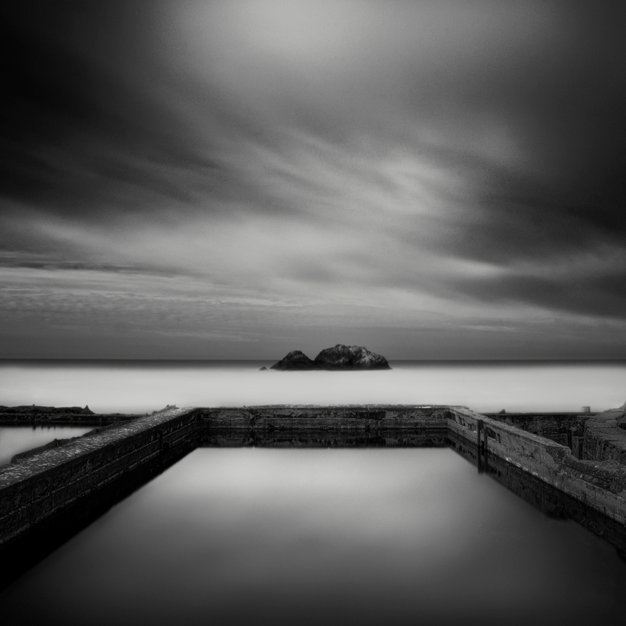 monochrome  long exposure black and white seascape Landscape self portrait zen